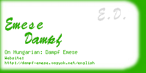 emese dampf business card